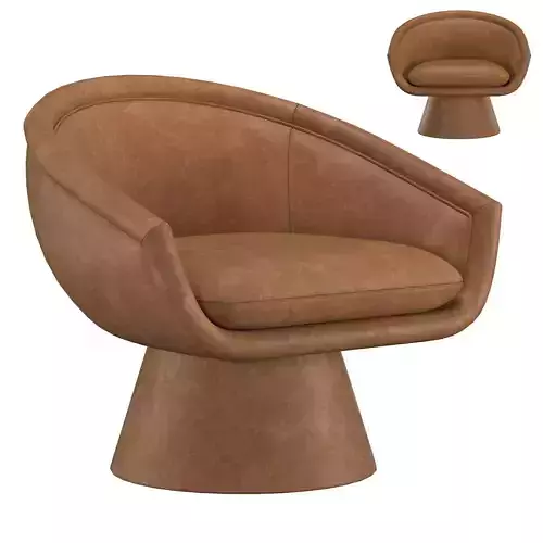 Rocha Leather Swivel Chair 3D model