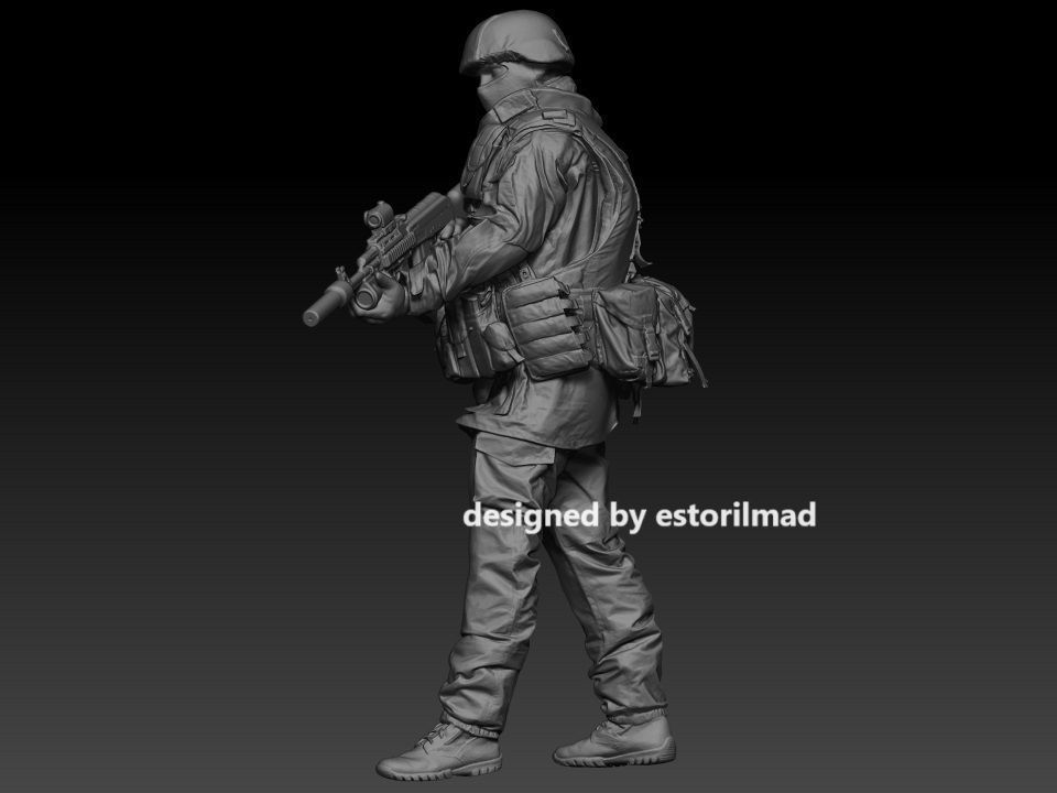 MODERN RUSSIAN SOLDIER V3 3D print model_3