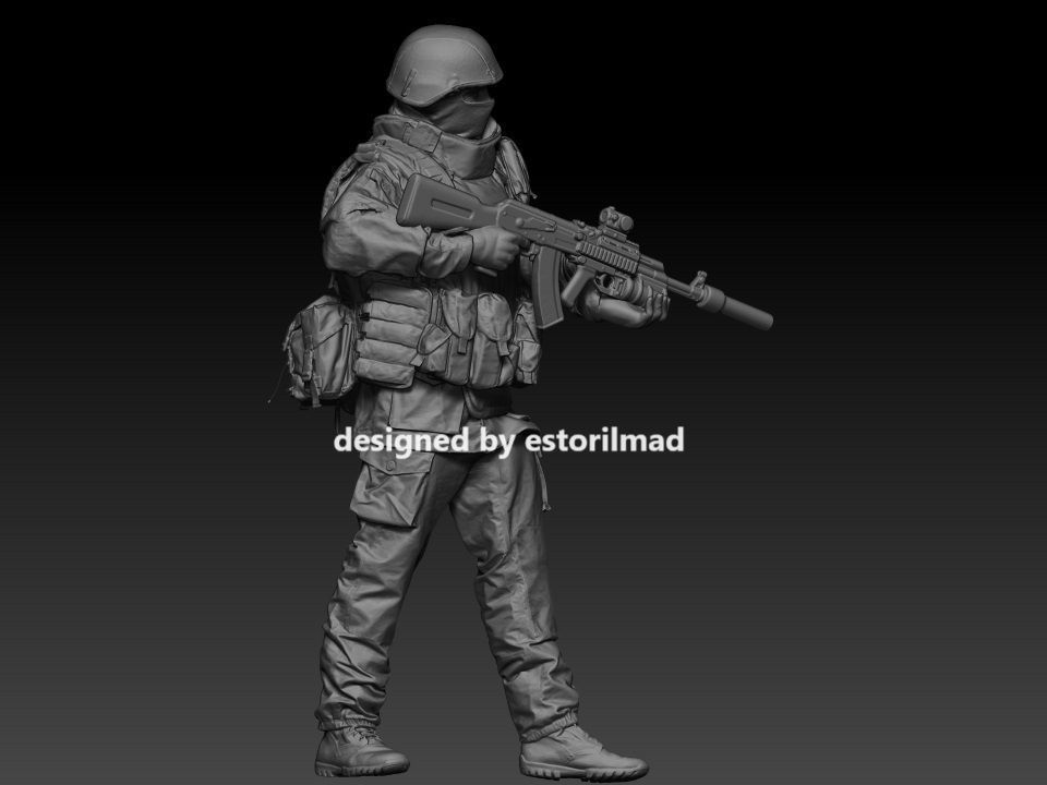 MODERN RUSSIAN SOLDIER V3 3D print model_1