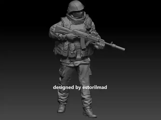 MODERN RUSSIAN SOLDIER V3 3D print model