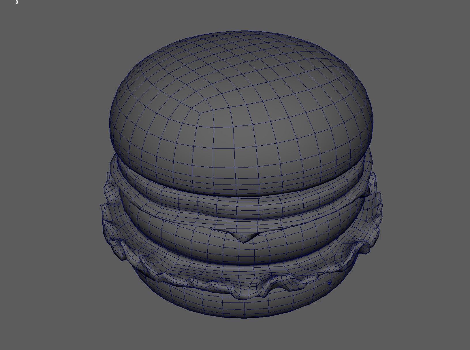 Chicken burger 3D model_3