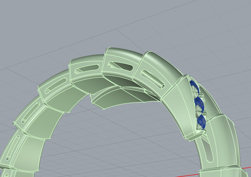 Bvlgari Ring Serpenti Viper with gem 3D print model_7