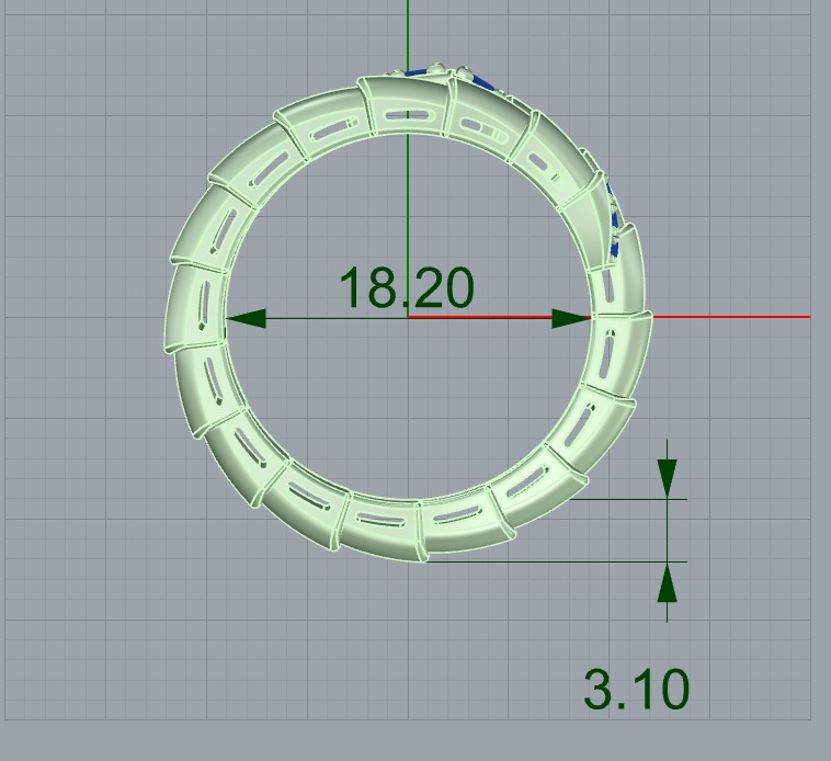 Bvlgari Ring Serpenti Viper with gem 3D print model_2