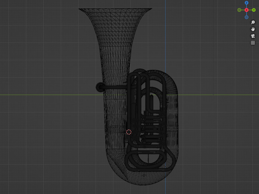 Tuba 3D Model Low-poly 3D model_1