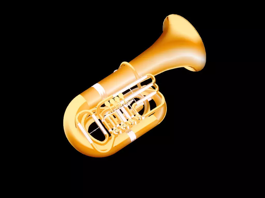 Tuba 3D Model Low-poly 3D model_0