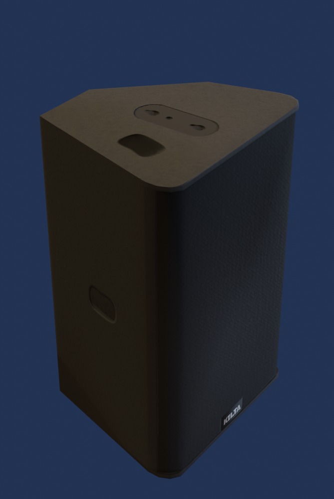 Kilta 15 Passive Full-Range Speaker Low-poly 3D model_5