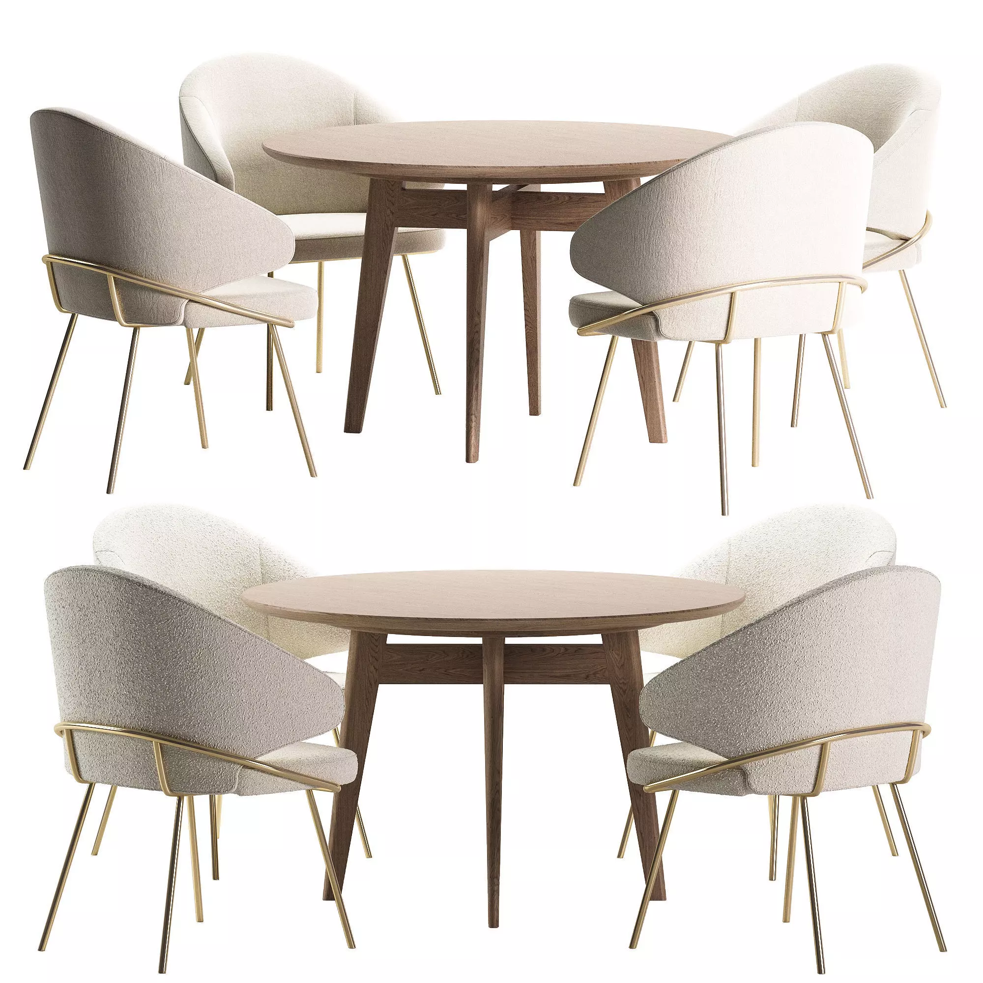 emil Chair abrey Table 3D model