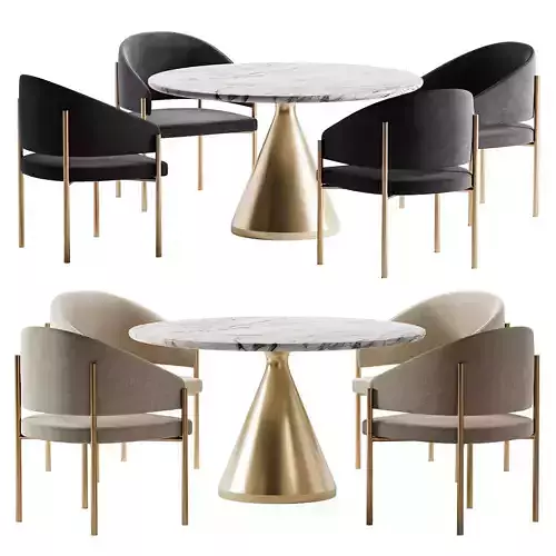 solana dining chair silhouette table