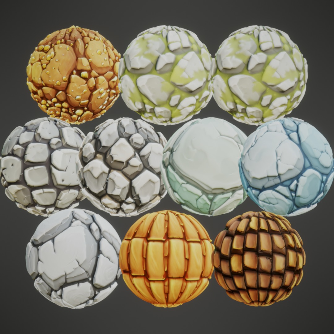 Stylized PBR Textures Mega Bundle Texture_39