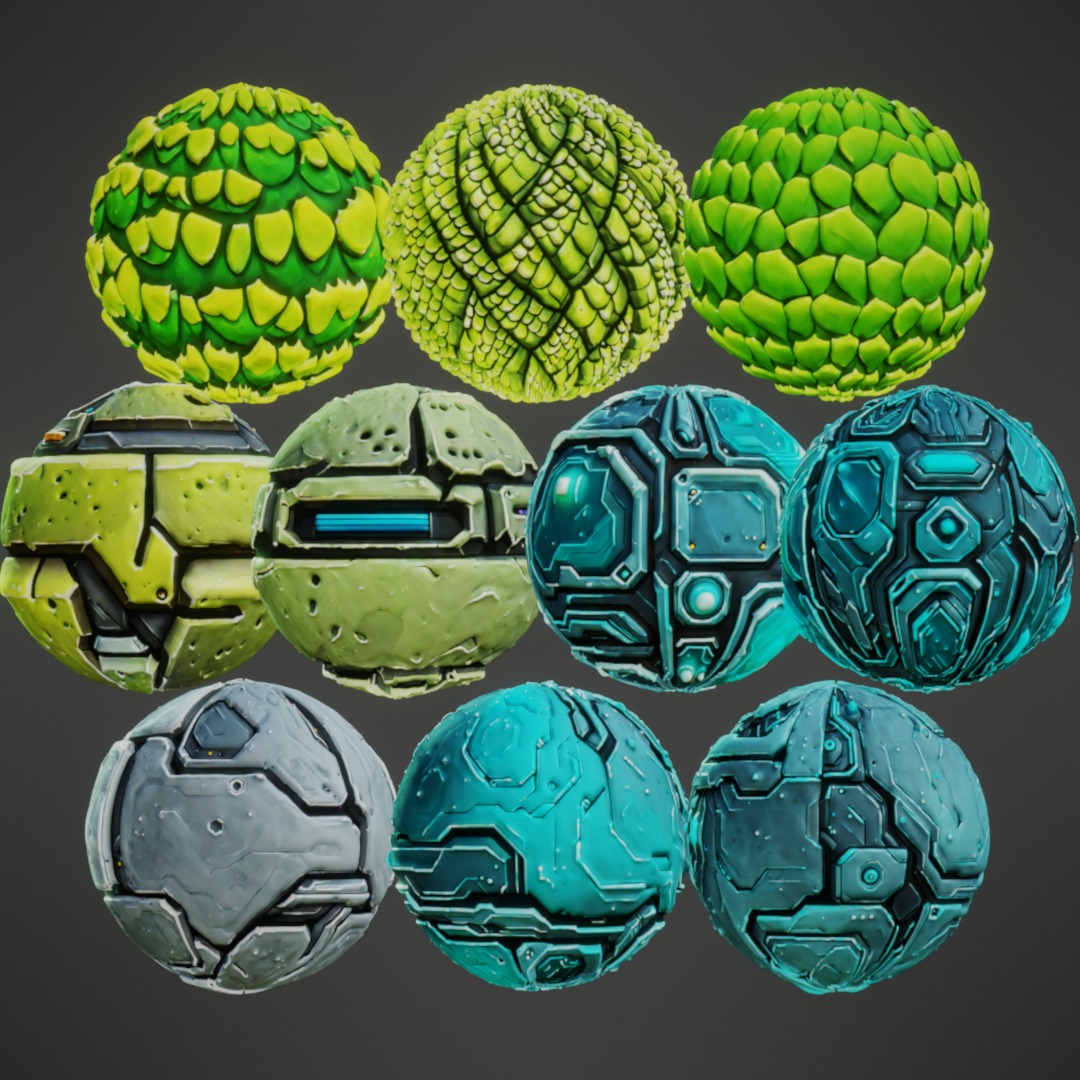 Stylized PBR Textures Mega Bundle Texture_45
