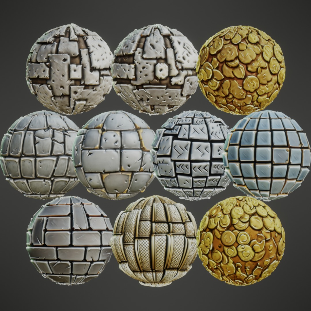 Stylized PBR Textures Mega Bundle Texture_52