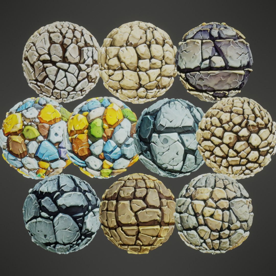 Stylized PBR Textures Mega Bundle Texture_54