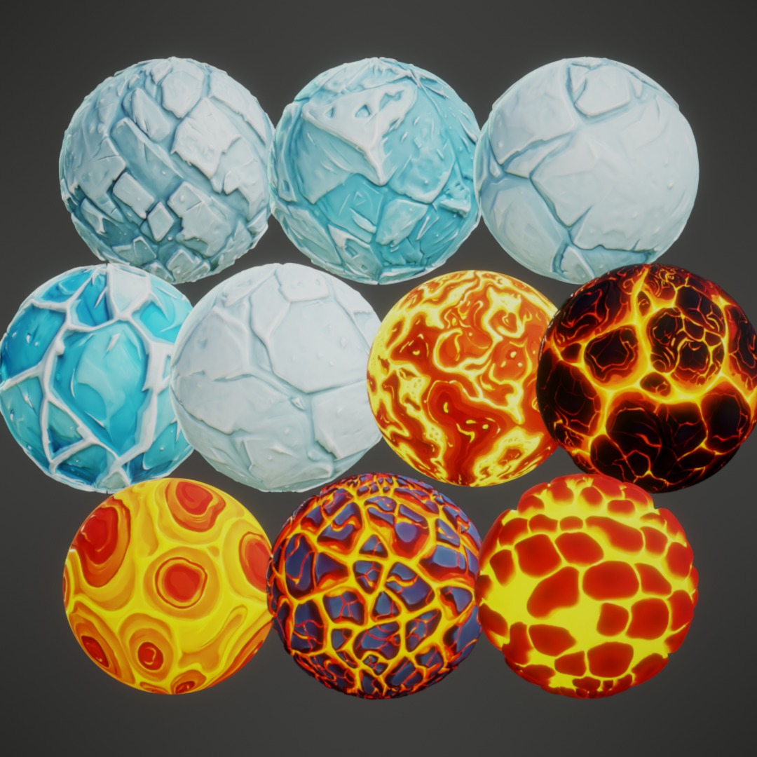 Stylized PBR Textures Mega Bundle Texture_33