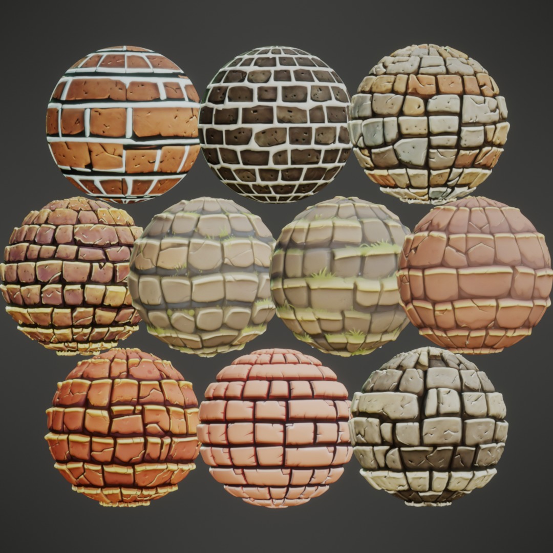 Stylized PBR Textures Mega Bundle Texture_13