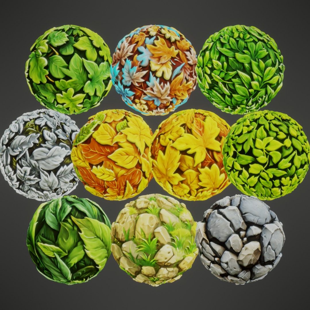 Stylized PBR Textures Mega Bundle Texture_36