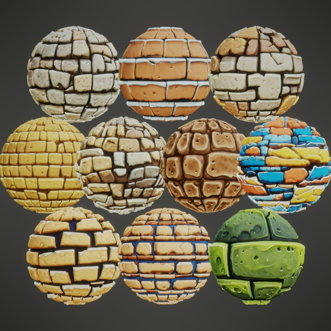Stylized PBR Textures Mega Bundle Texture_10