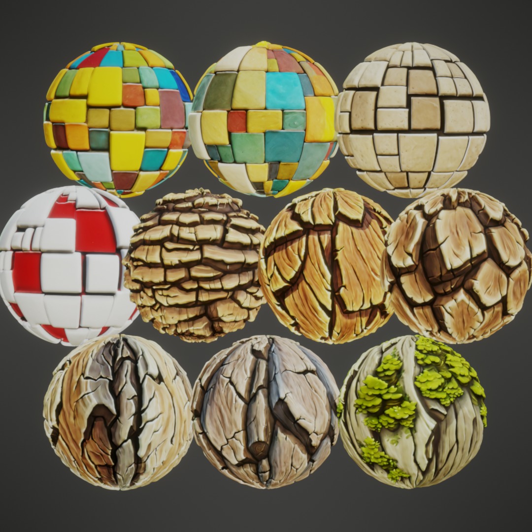 Stylized PBR Textures Mega Bundle Texture_58