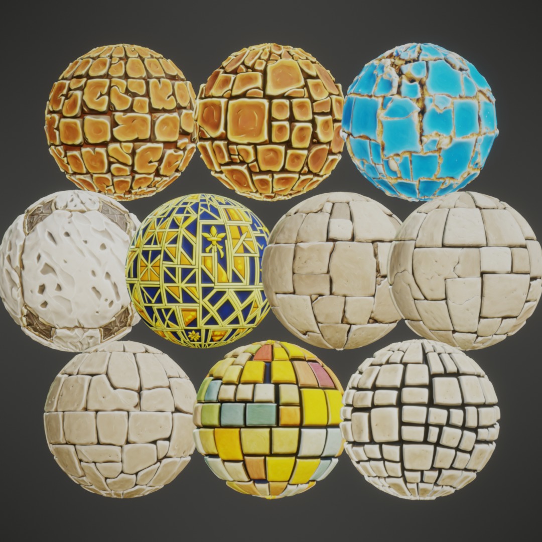 Stylized PBR Textures Mega Bundle Texture_57