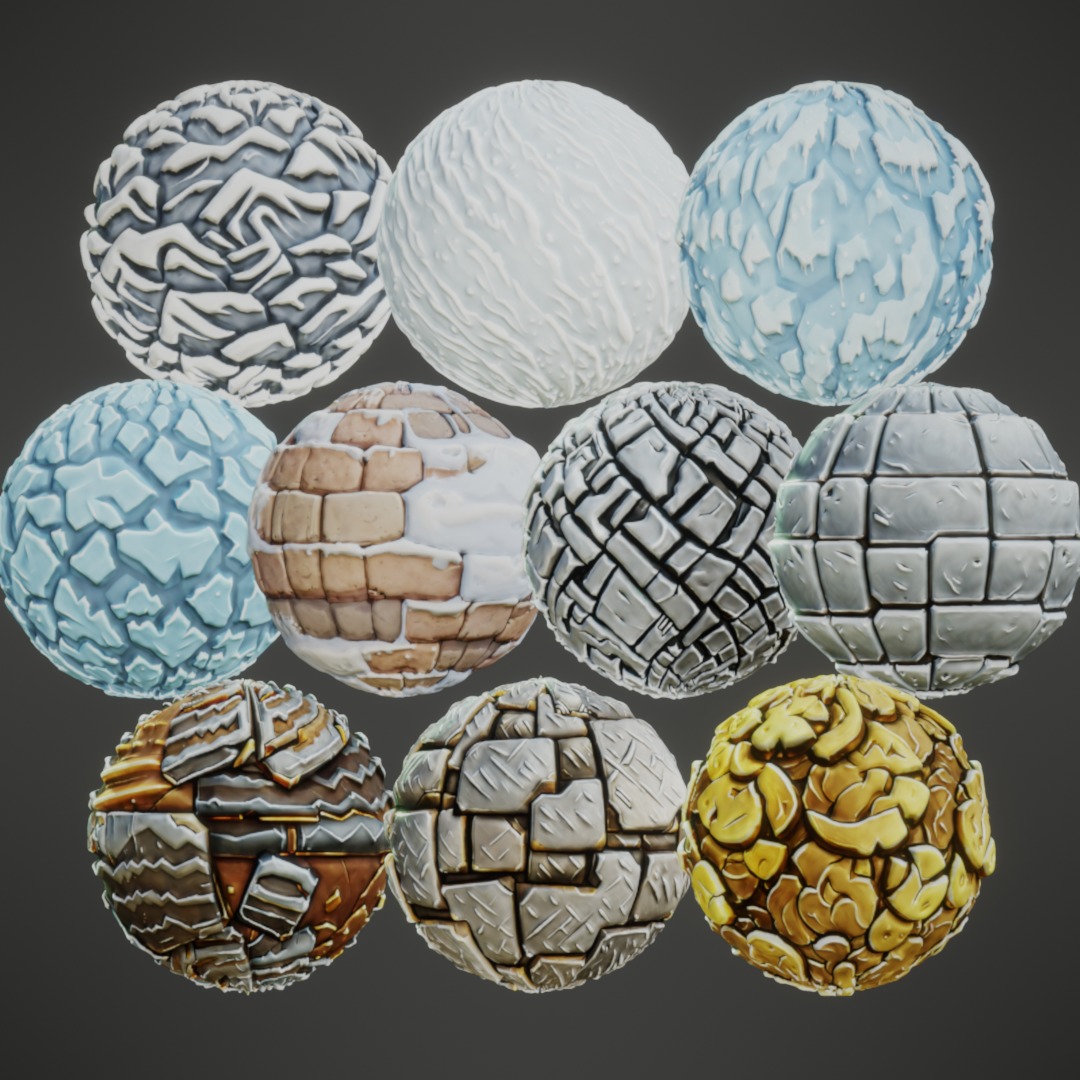 Stylized PBR Textures Mega Bundle Texture_50