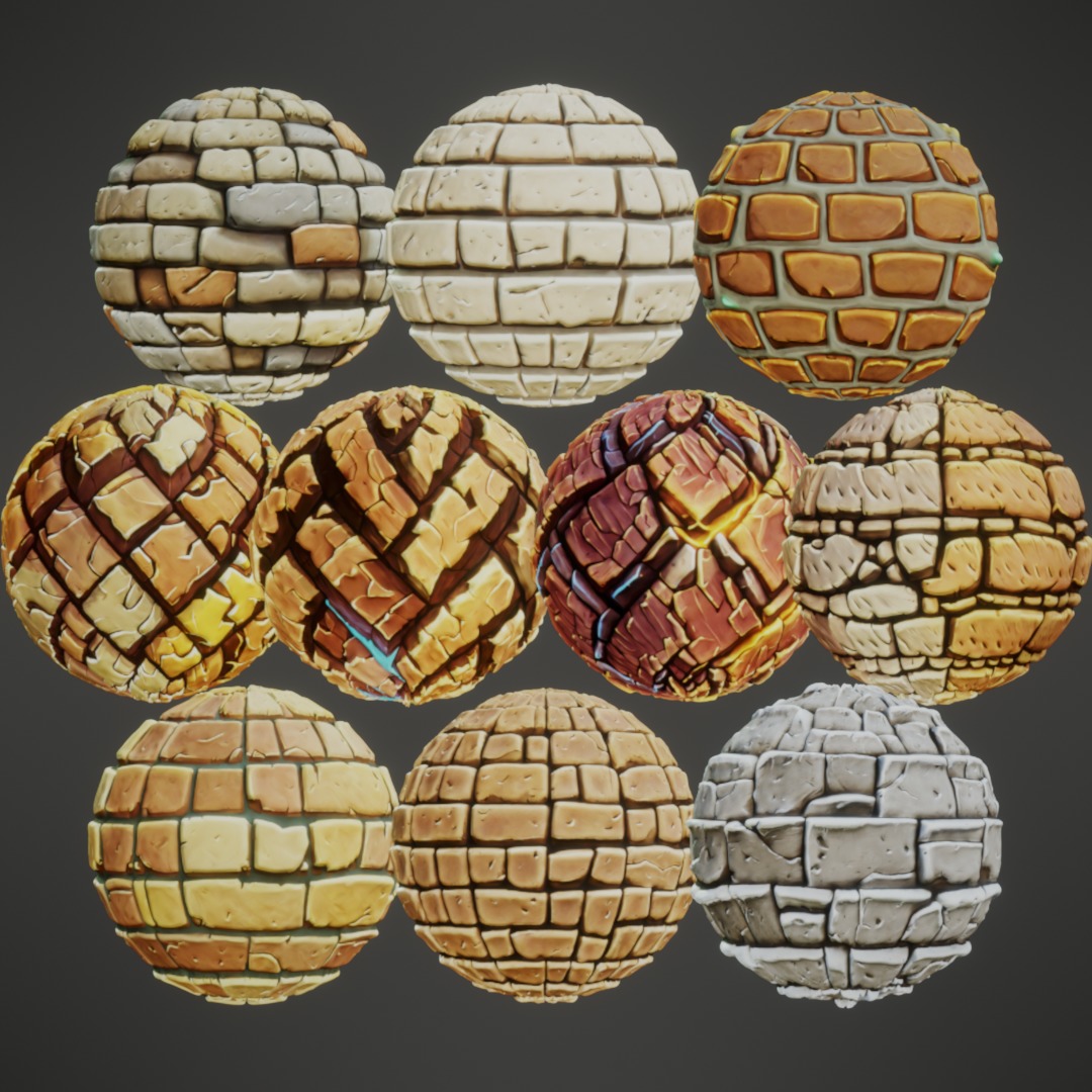 Stylized PBR Textures Mega Bundle Texture_12
