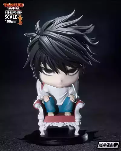 L - Death Note - Chibi 3D print model