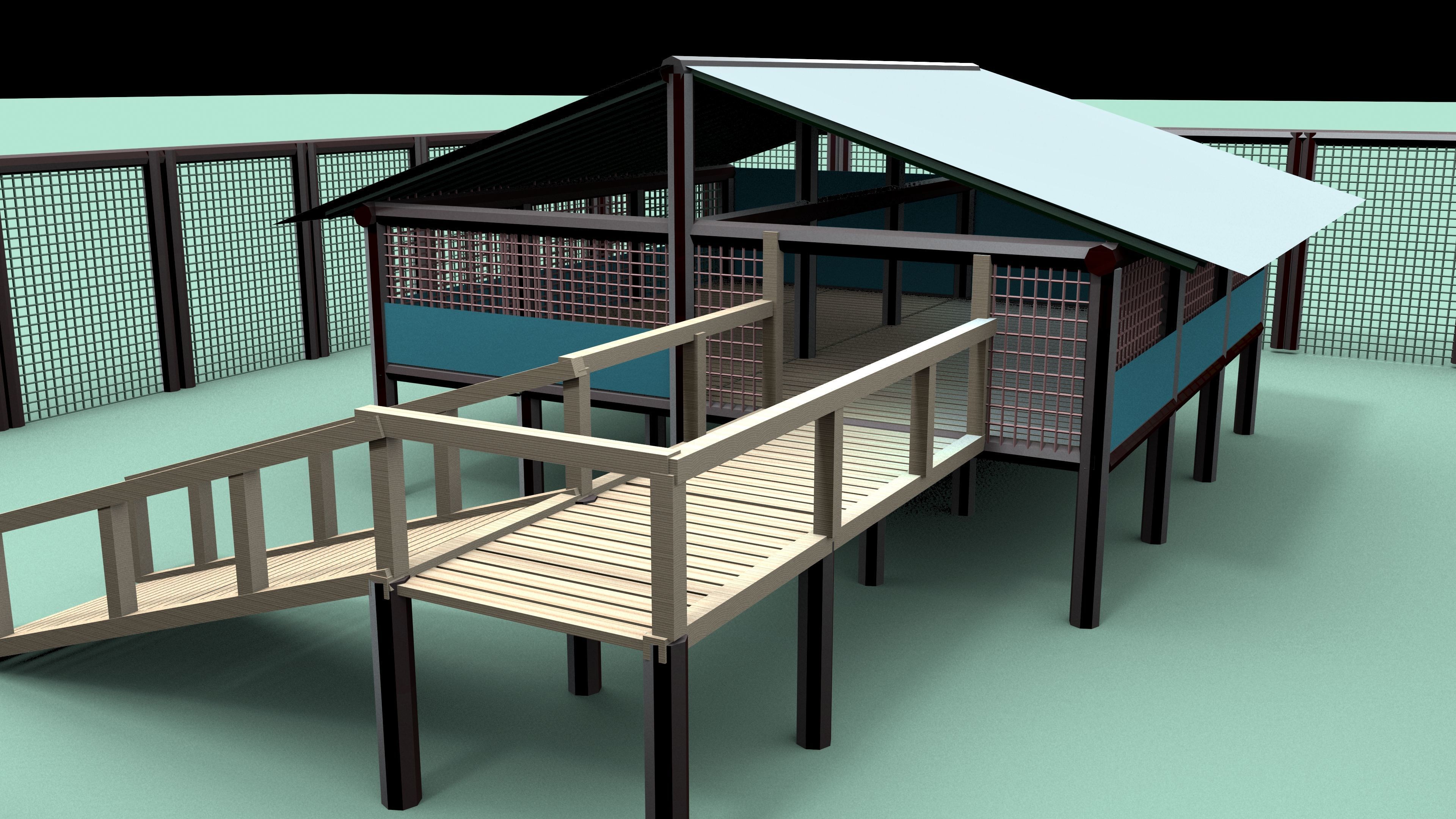 Sheep shed 3D model_3