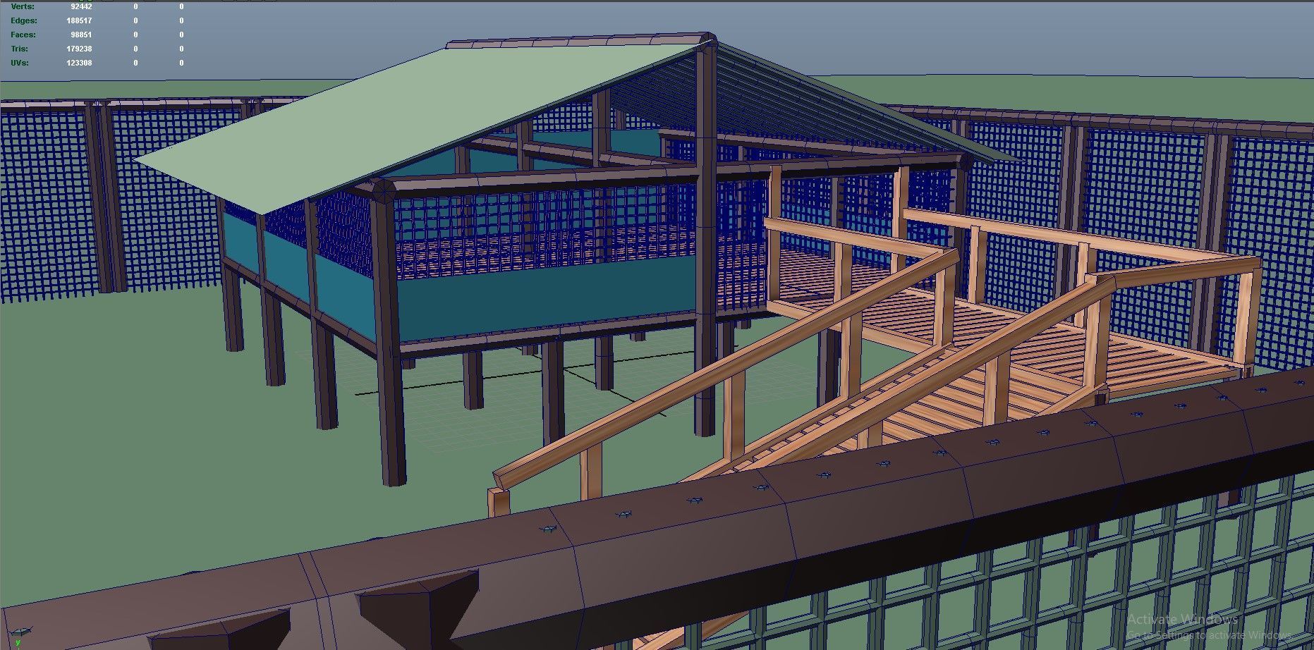 Sheep shed 3D model_8