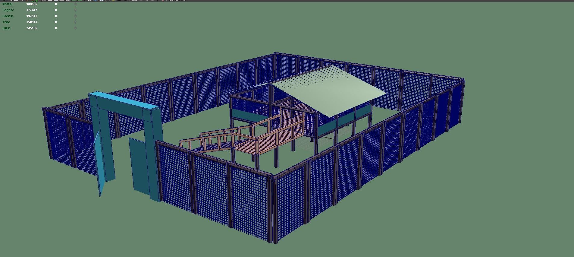 Sheep shed 3D model_5