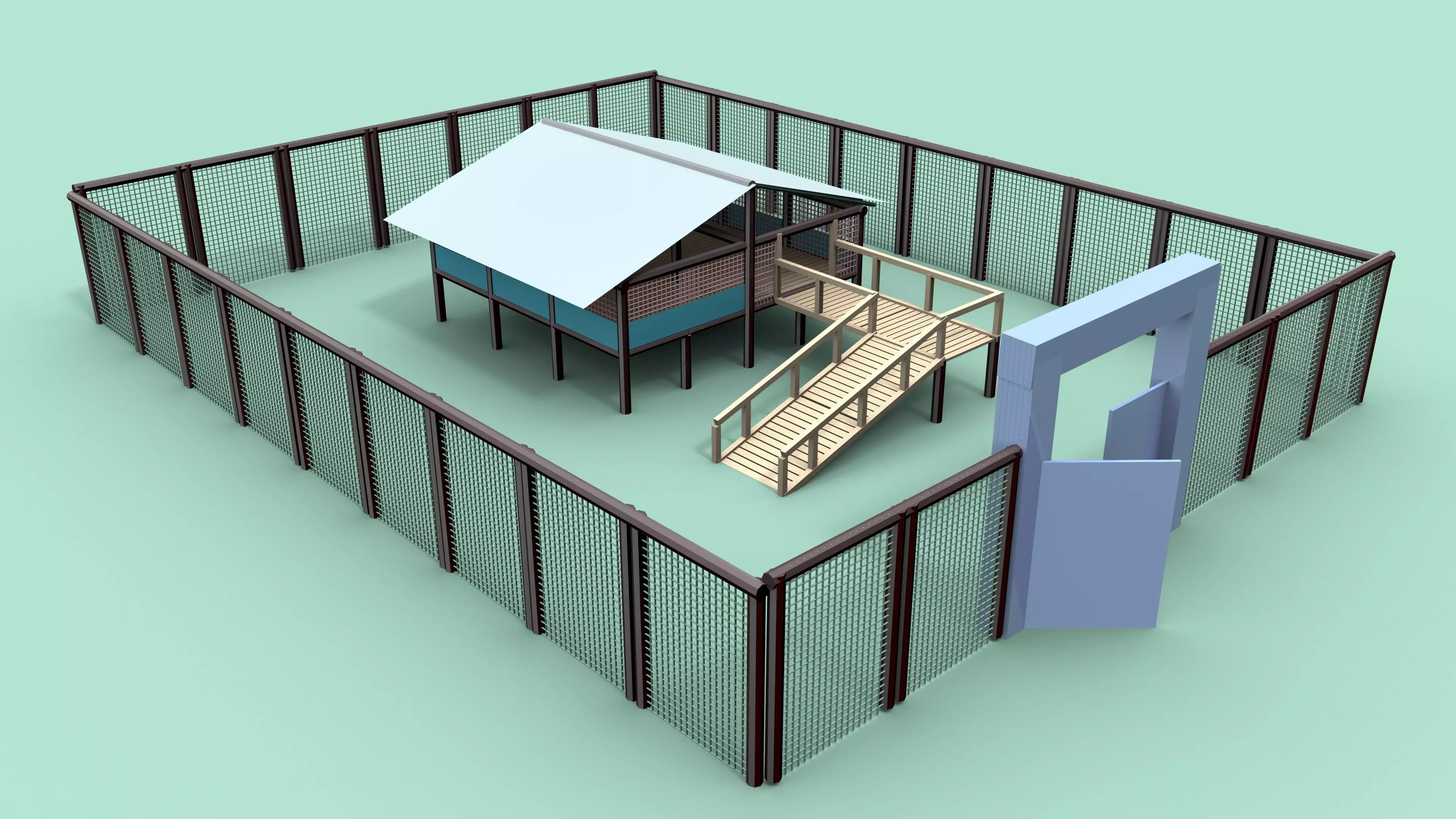 Sheep shed 3D model_0