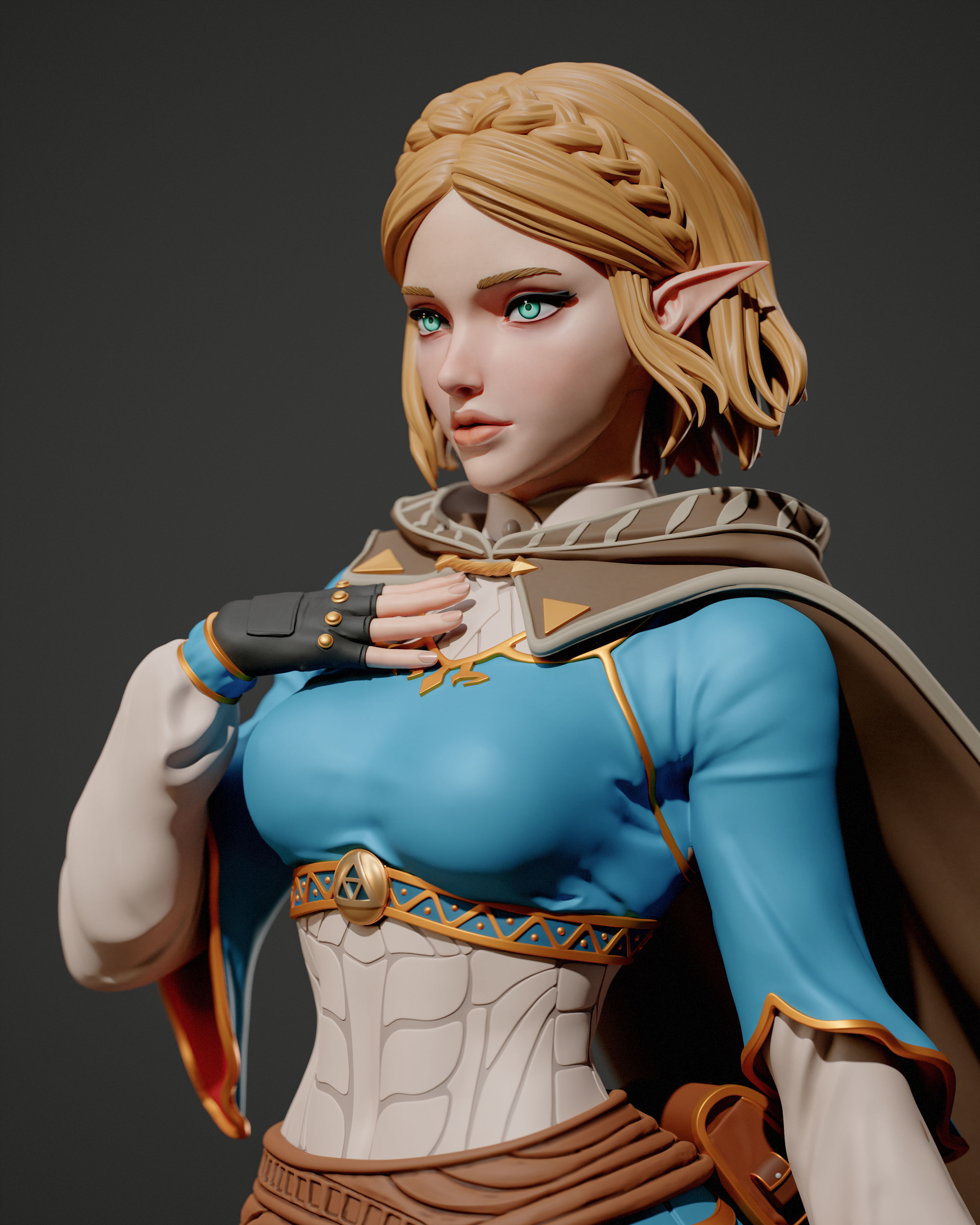 Princess Zelda 3D print model_5