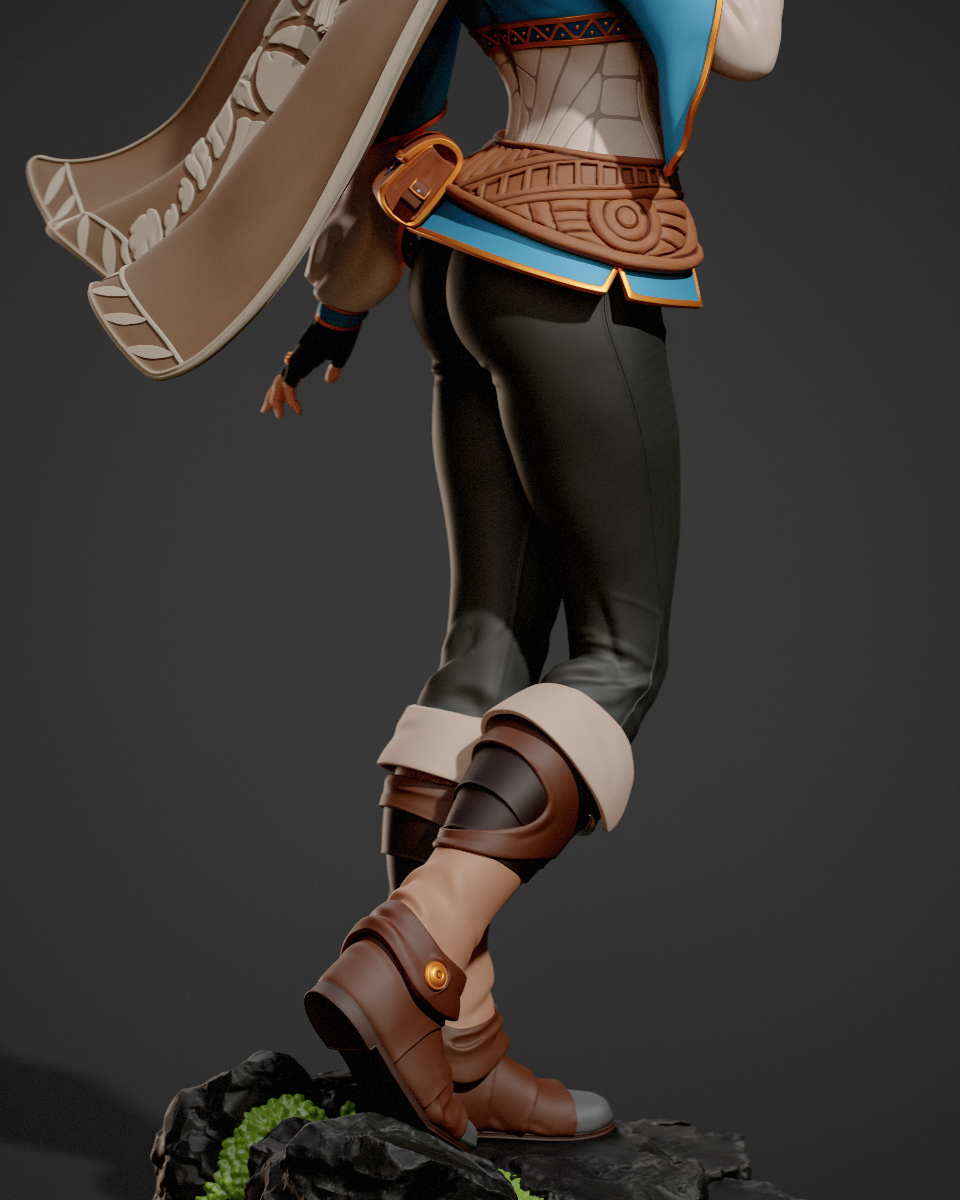 Princess Zelda 3D print model_3