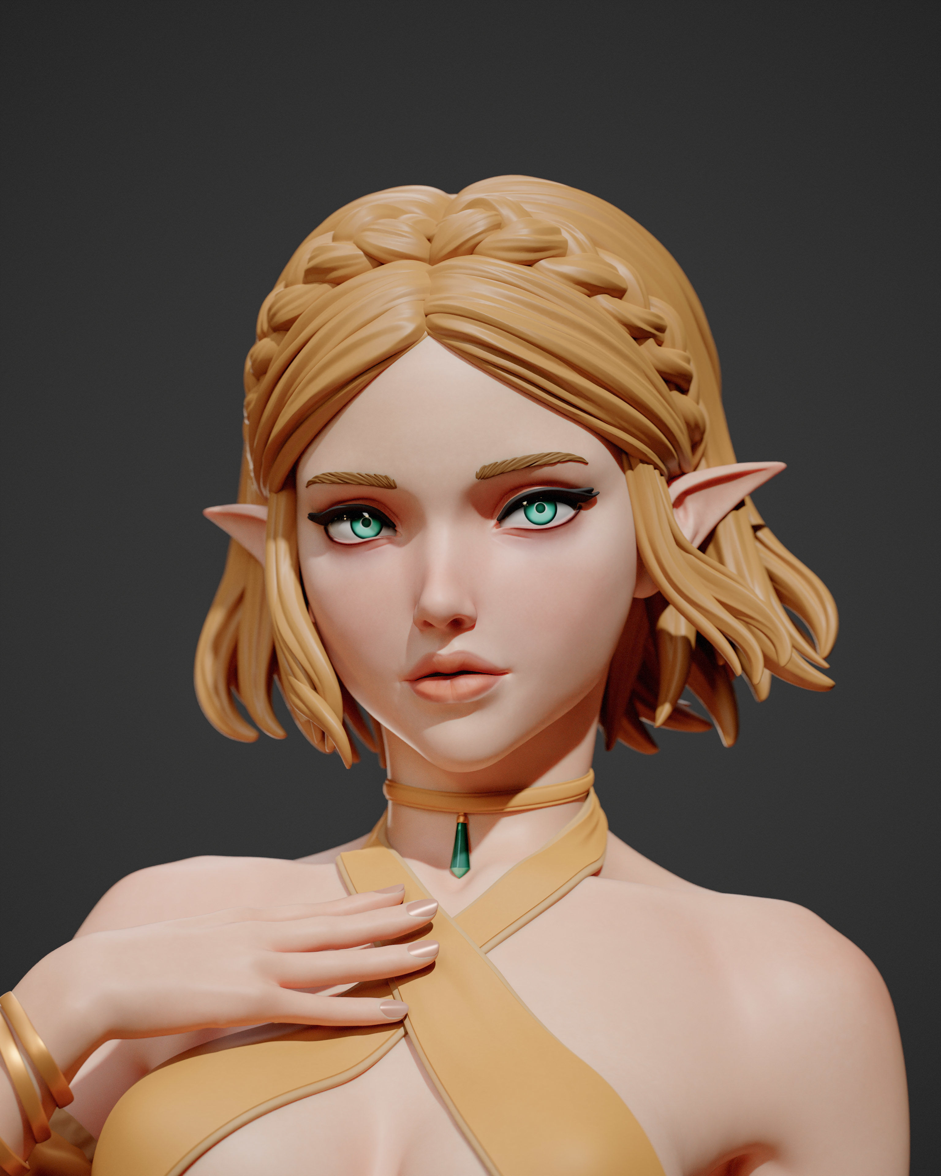 Princess Zelda 3D print model_7