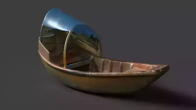 Chinese wooden boat  figure 