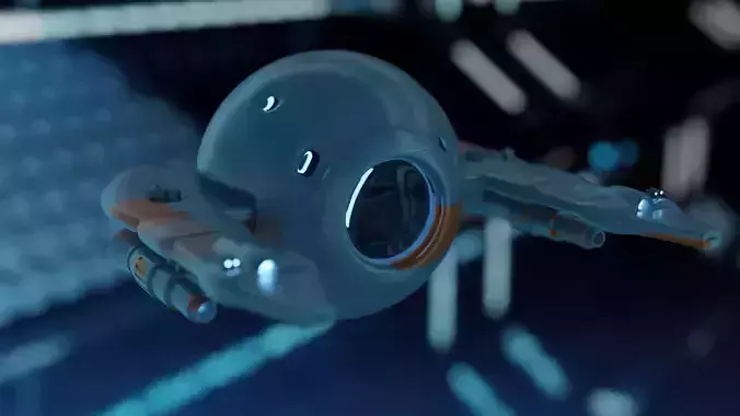 Sci Fi Drone Low-poly 3D model