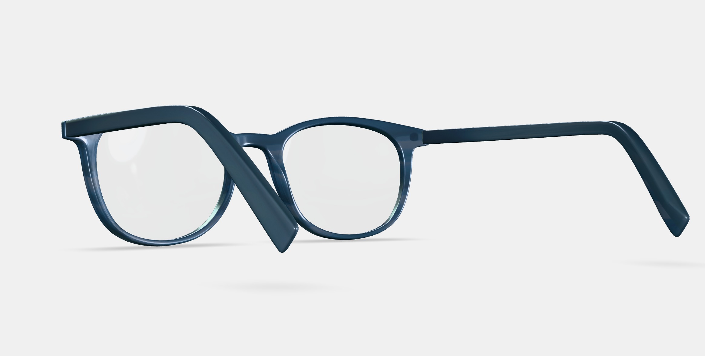 Durand Eyeglasses in Striped Pacific 3D model_2