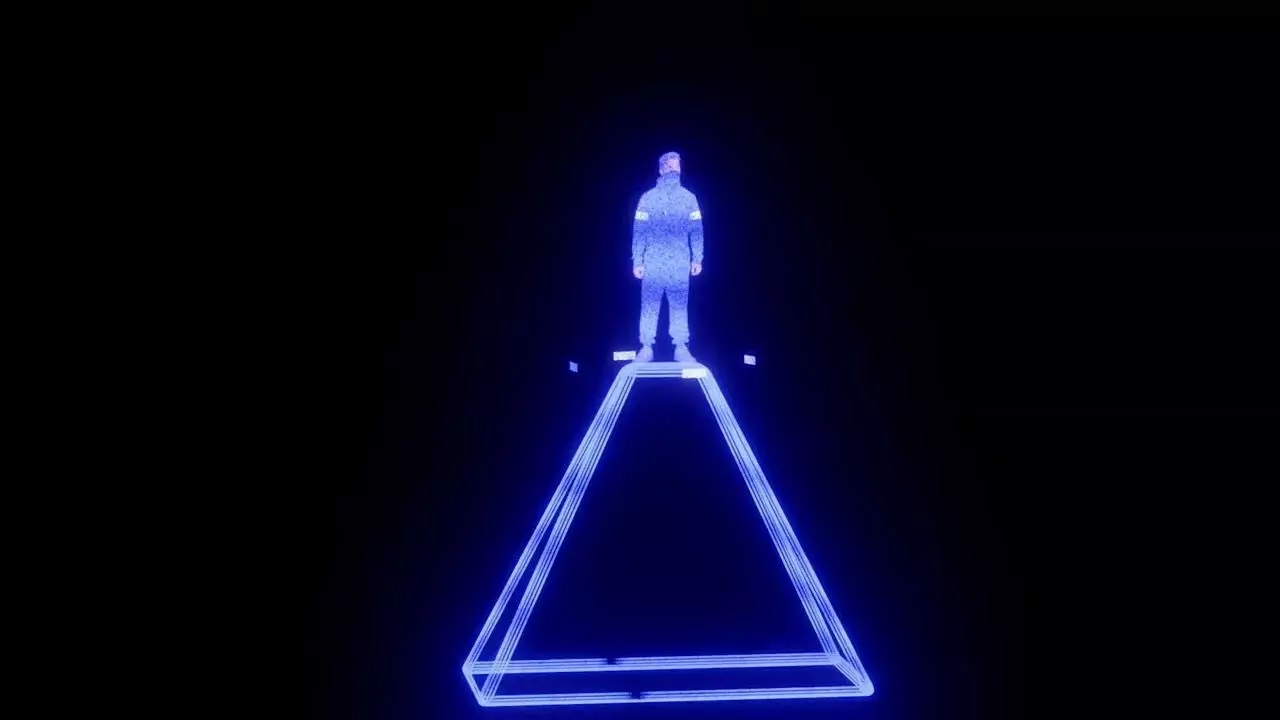 Procedural Hologram VFX Low-poly 3D model_0