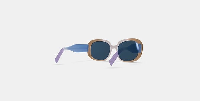 Bridie Sunglasses in Hyacinth Crystal Fade 3D model