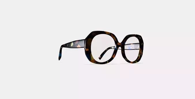 Rosetta Eyeglasses in Amalfi Tortoise 3D model