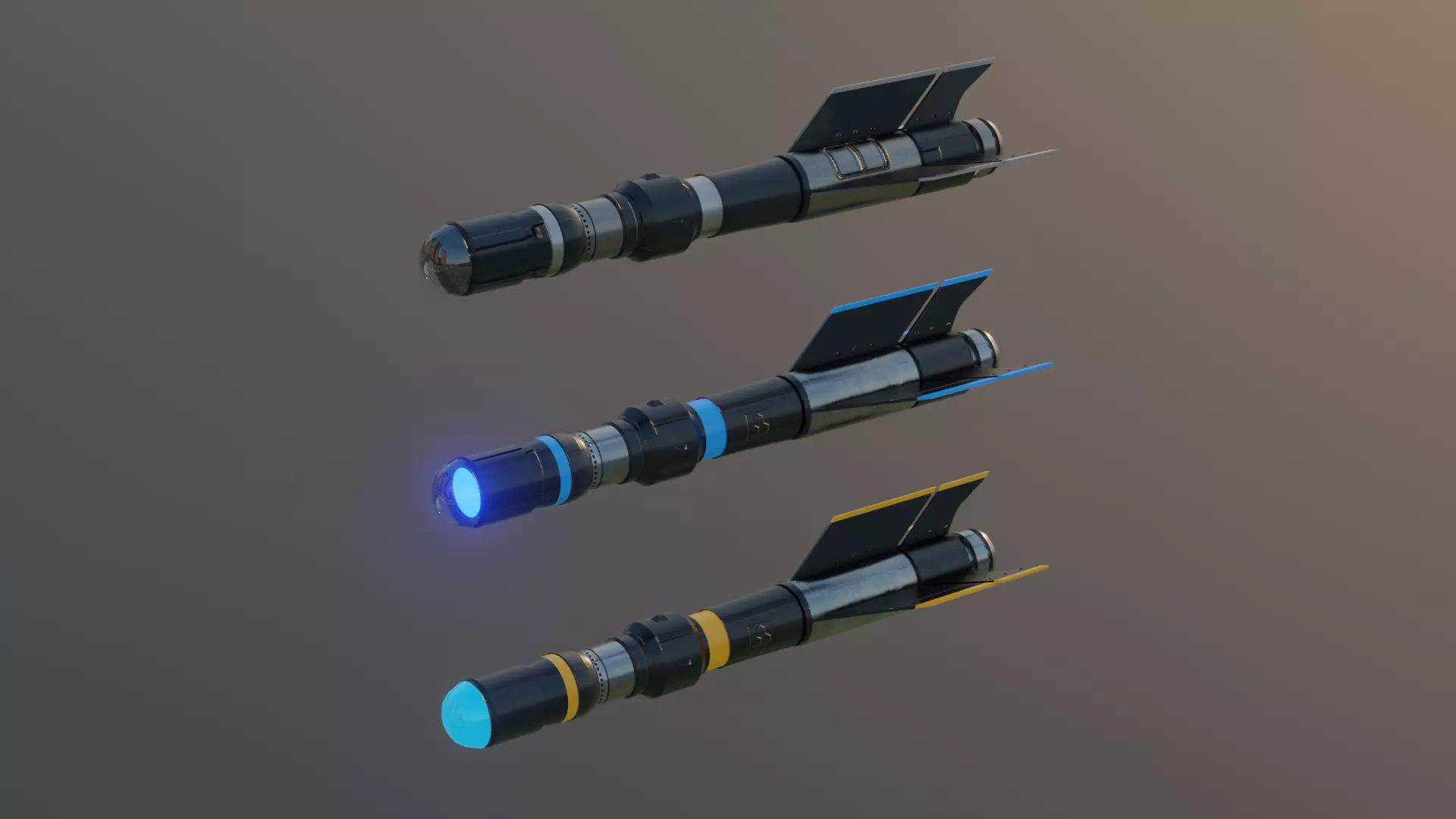 Missile Asset Pack 3D model_0