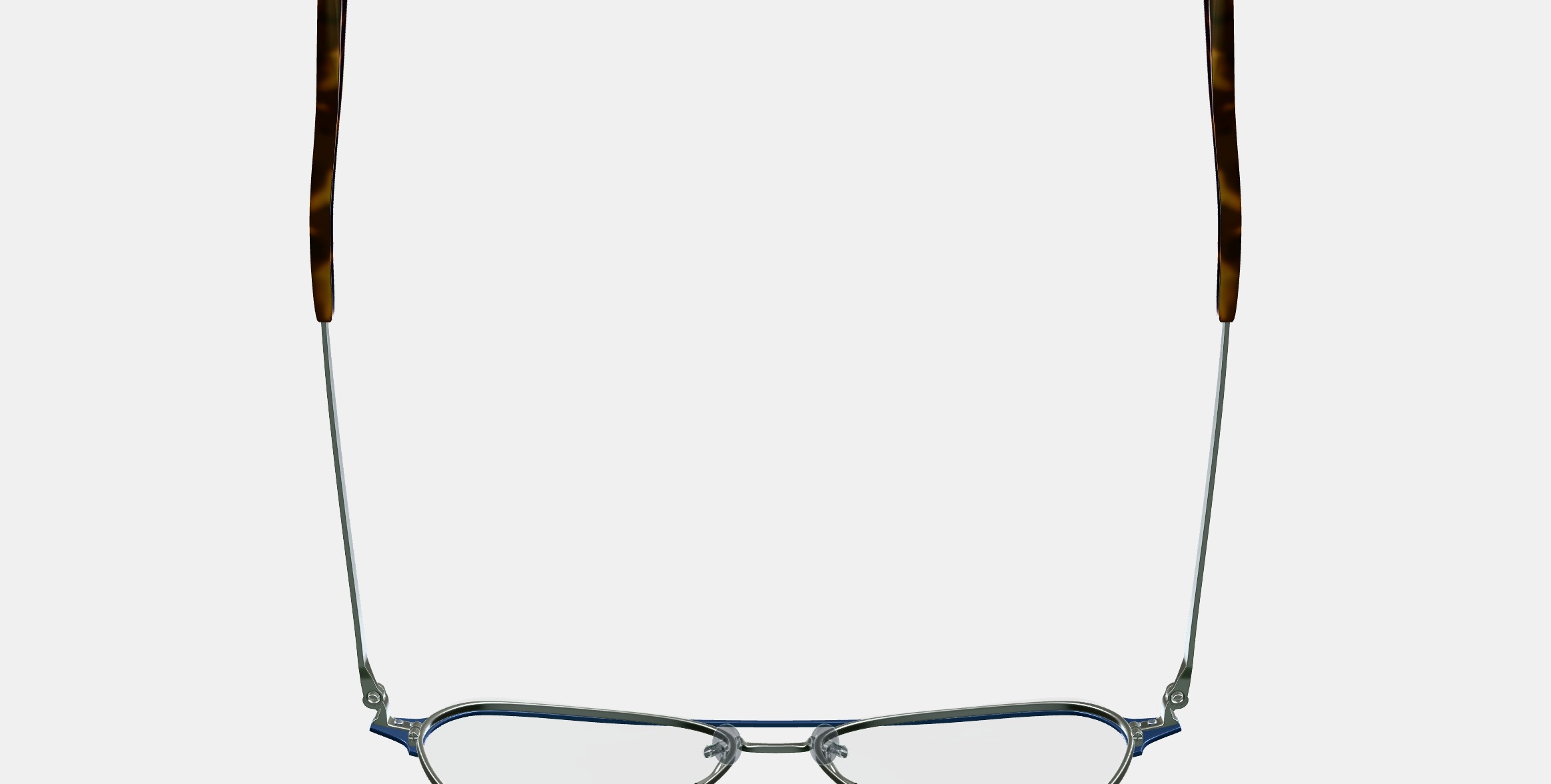 Corson Eyeglasses in Polished Silver with Deep Teal 3D model_10