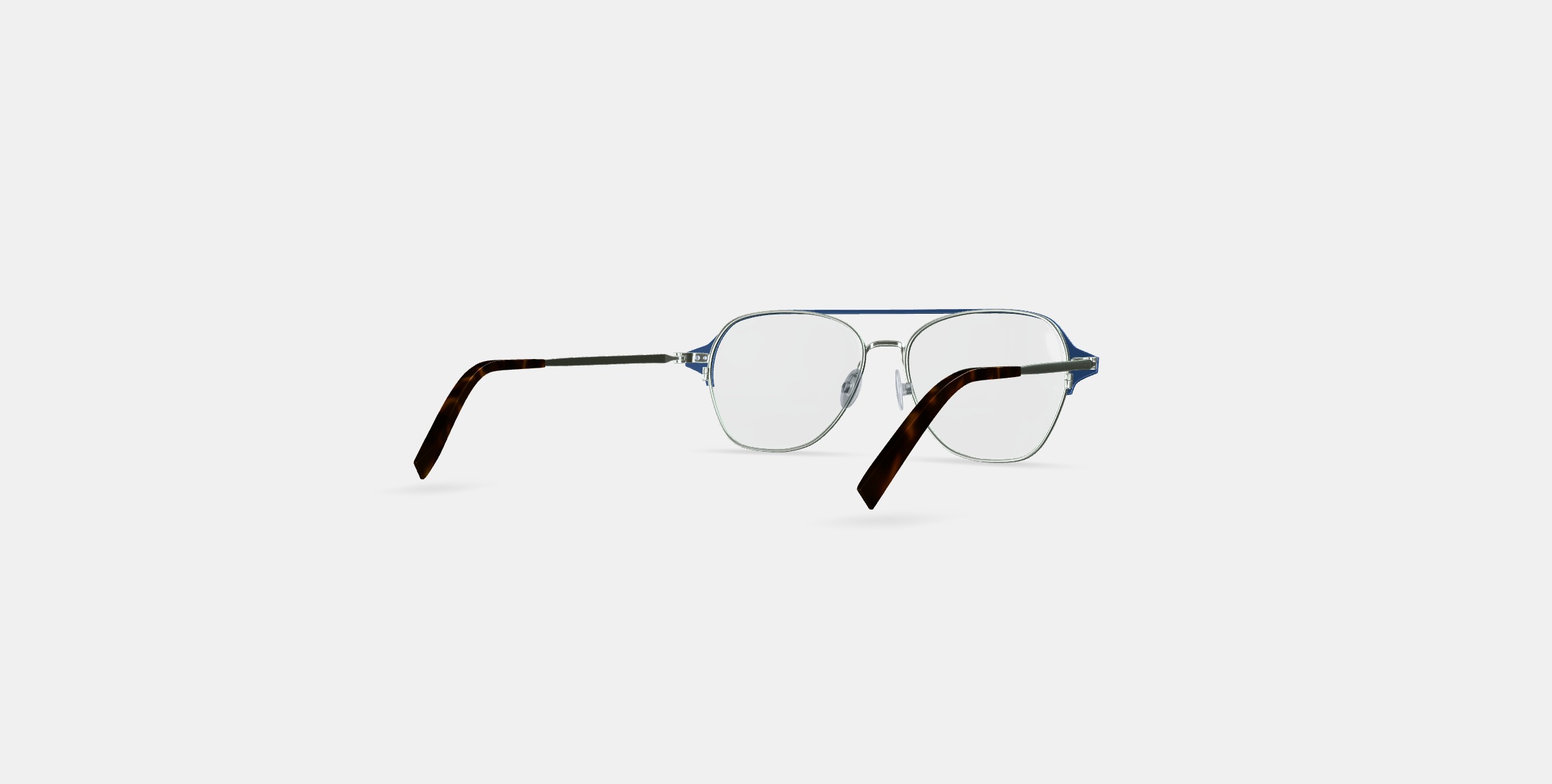 Corson Eyeglasses in Polished Silver with Deep Teal 3D model_4