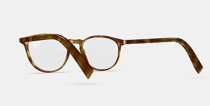 Butler Eyeglasses in Butterscotch Tortoise 3D model 5