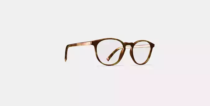 Butler Eyeglasses in Butterscotch Tortoise 3D model