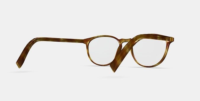 Butler Eyeglasses in Butterscotch Tortoise 3D model 6