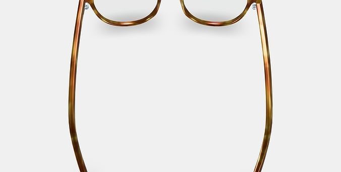 Butler Eyeglasses in Butterscotch Tortoise 3D model 2