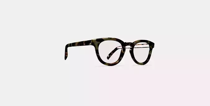 Ainsley Eyeglasses in Marzipan Tortoise 3D model