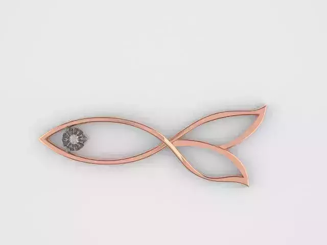 Elegant Illusion setting fish pendant