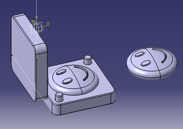 Smiling Face Mold Single 3D print model_13