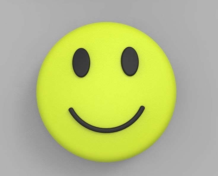 Smiling Face Mold Single 3D print model_5