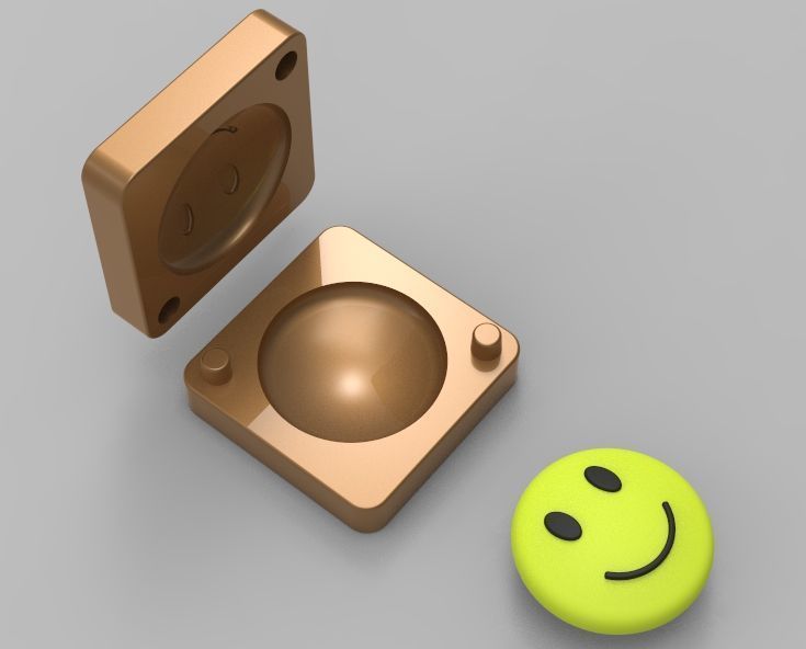 Smiling Face Mold Single 3D print model_26